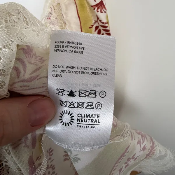 NWT Reformation Milania 100% Silk Midi Slip Dress Large Floral Coquette Ethereal - Image 9