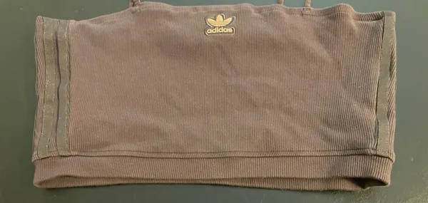 Adidas Brown Crop Tank Top Bra Women Large Athletic Athleisure Gym Activewear - Image 7