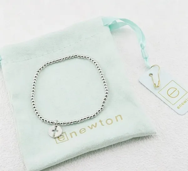 Polished Silver Ball Bracelet With Cutout Cross Pendant | Minimalist Faith Daily Wrist Accessory - Image 2