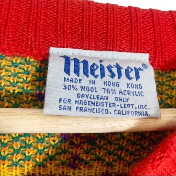 Vintage Meister Retro Southwestern Sweater Size Large - Image 9