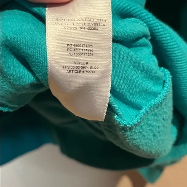 Aritzia TNA Cozy Fleece Mega Fit Green Quarter Zip Pullover Size 1 or XS - Image 5