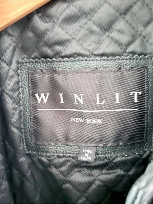 90s Vintage Women’s Black Leather Coat Medium Winlit New York - Image 3