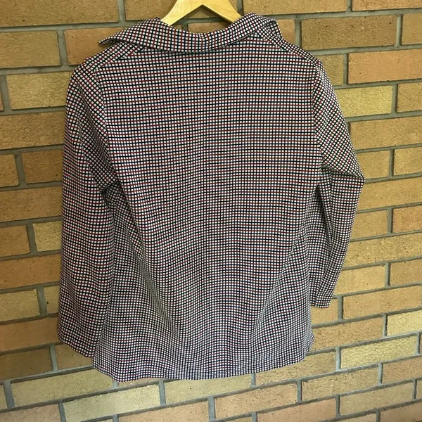 Vintage Rawson Square Checkered Blazer Jacket Women’s White Size 10 - Image 4