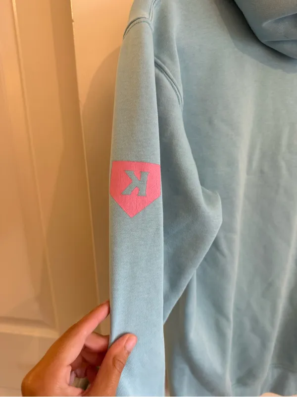 Pitchers Only PO Klub Blue & Pink Oversized Hoodie Size Small - Image 5