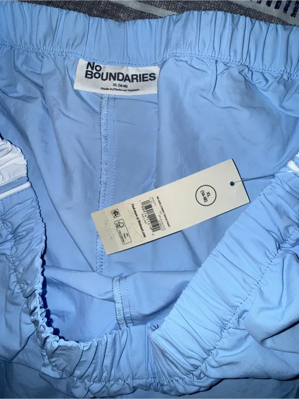 No Boundaries Light Blue & White womens Track Pants - Image 7