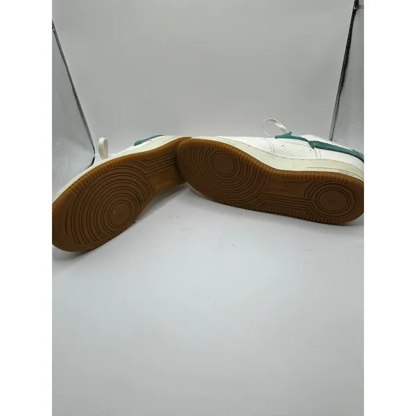Nike Shoes Women 8.5 Sail Mystic Green Leather Air Force 1 Vandalized‎ Sneakers - Image 12