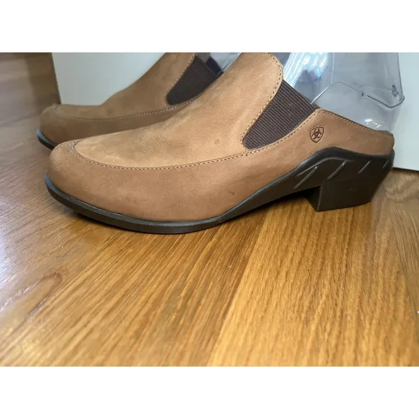 Ariat Shoes Womens Size 6 Brown Leather Mule Clog Slip On Comfort Heel Casual - Image 5
