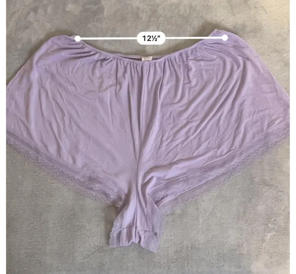 Women Victoria's Secret Heavenly Purple Lace Pajama Short L - Image 5