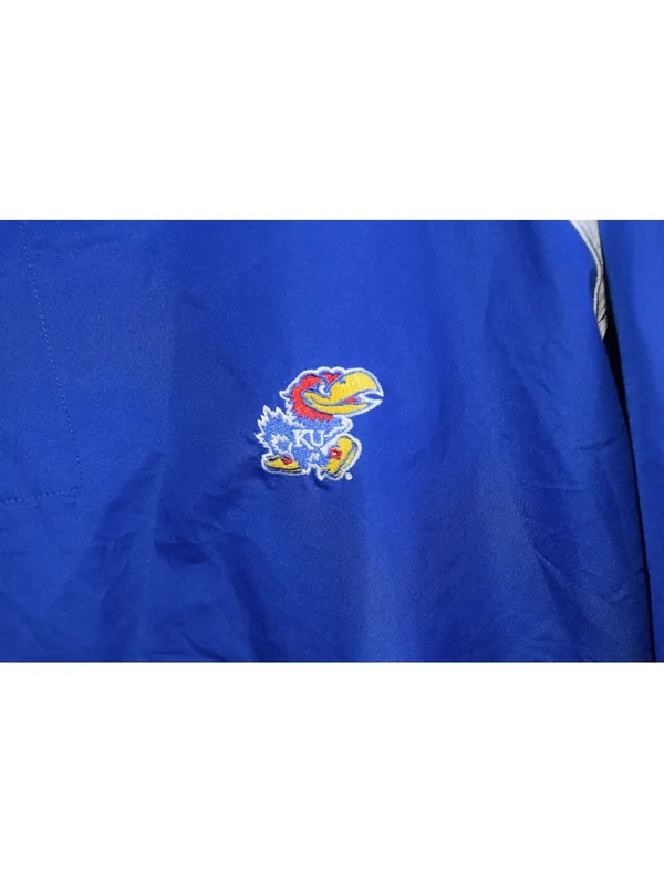 Adidas Kansas Jayhawks KU 3/4 Sleeve Pullover Zip Polyester Jacket Size 4XL - Image 6
