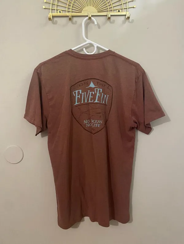 Five Fin Rust Crew Neck T - Image 2