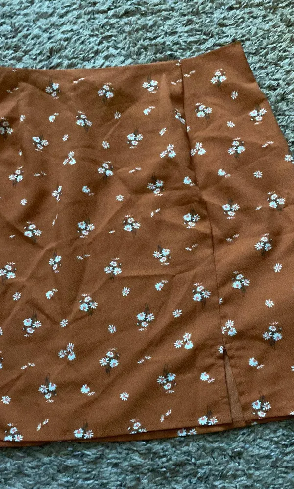 Orange Aeropostale Floral Pencil Skirt - Image 3
