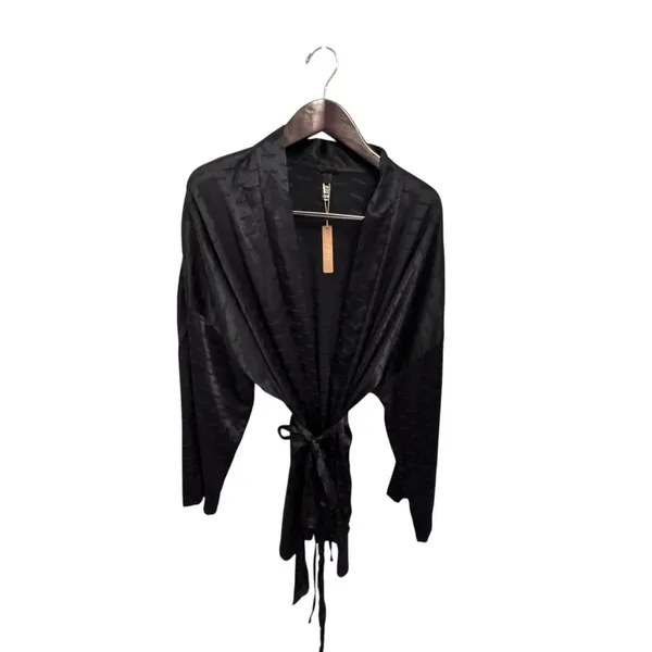 Skims WOVEN JACQUARD Medium SHORT ROBE onyx NWT - Image 5