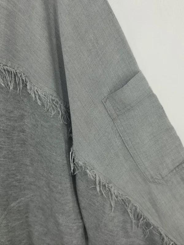 FP Movement by Windy Meadows Washed Gray Frayed Henley Hoodie - Image 10