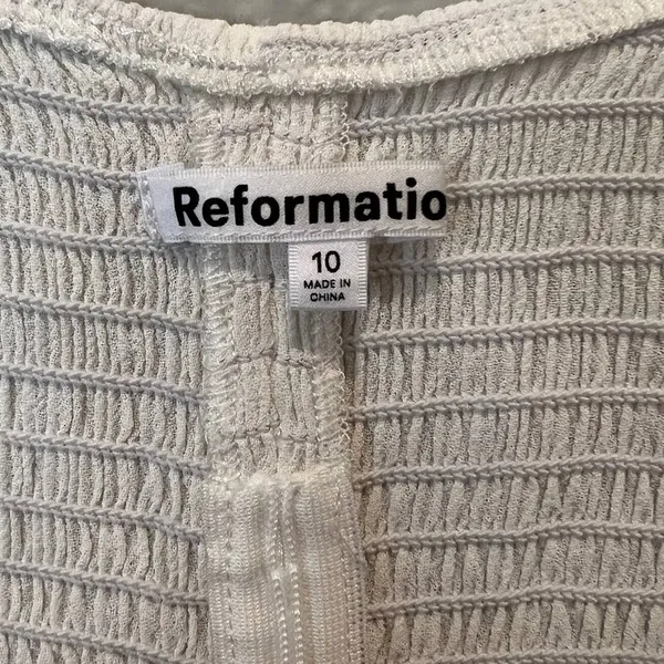 Reformation Delevan Ruffle Sleeve Top Size 10 - Image 3