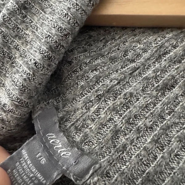 Aerie Charcoal Gray Super‎ Soft Ribbed Turtleneck Sweater - Image 4