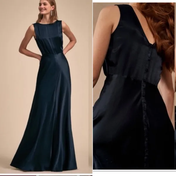 BHLDN Anthropologie Ghost London Alexia Dress‎ Womens Size Medium Blue NEW *FLAW - Image 2