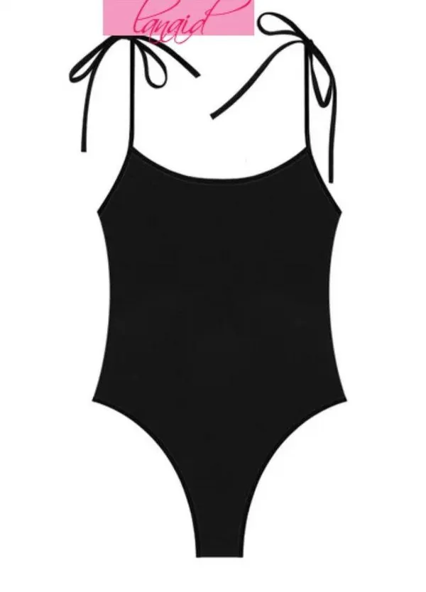 NEW Alo Tropic of C Cosmo One Piece Black Tie Straps Bodysuit Bikini Swimsuit XS - Image 8
