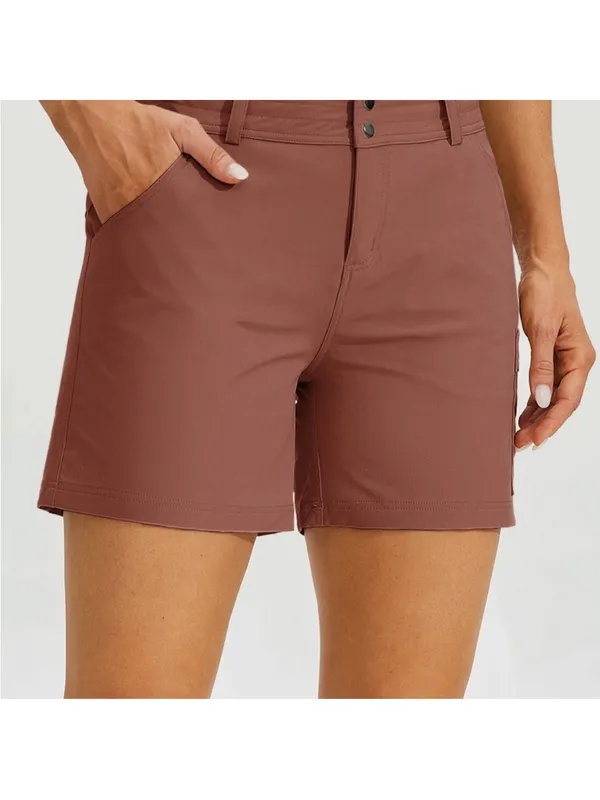 Everyday Women's Cargo Shorts in Rust Brown Size 6 - Image 3