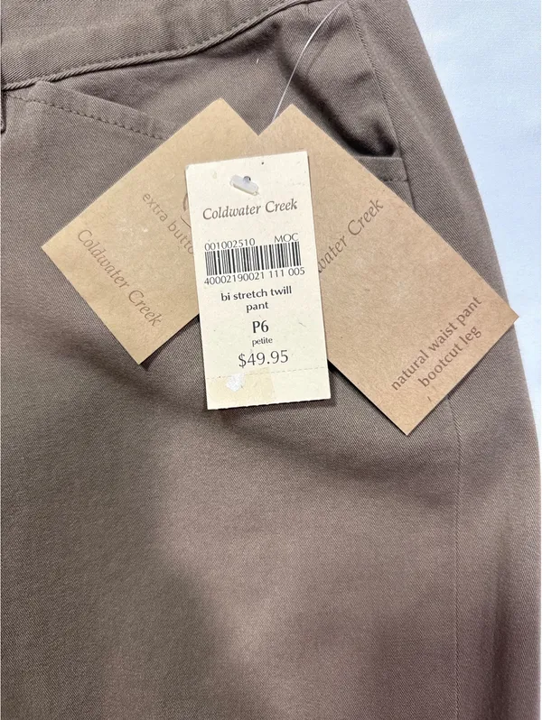 Coldwater Creek Petite Bootcut Twill Pants - Natural Waist - Image 6
