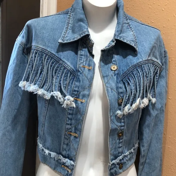 Wild Honey blue denim fringe jacket - Image 4