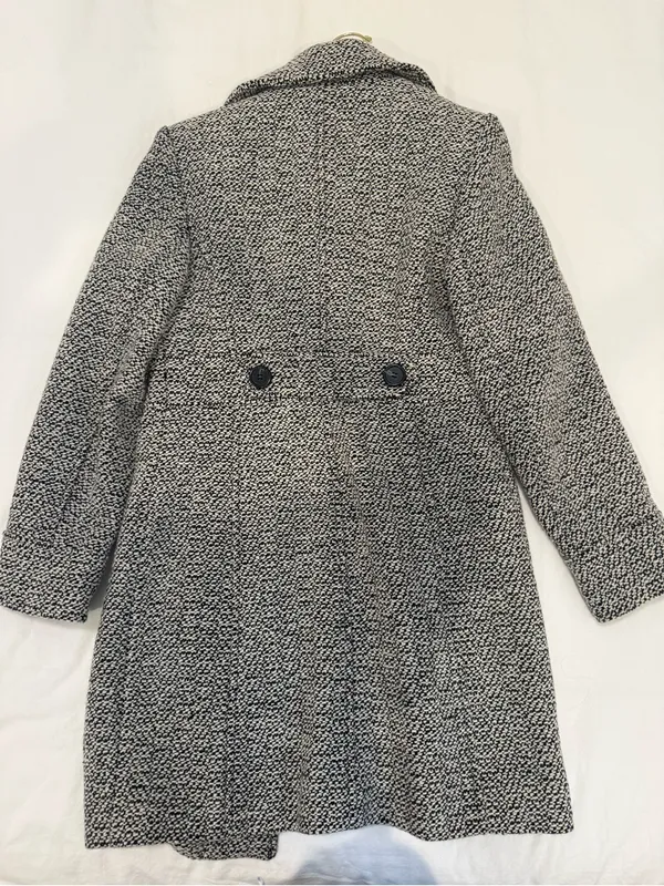 giacca Black & White Tweed Pea Coat - Women - Image 3