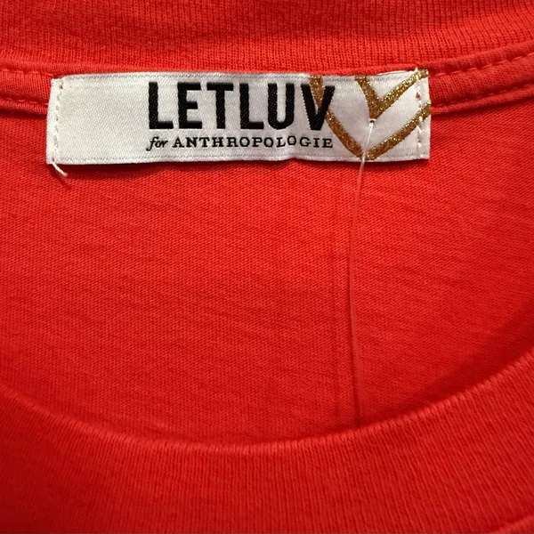 Anthropologie x Letluv You‎ Are the Fish To My Chips Red Tee Shirt New - Image 6