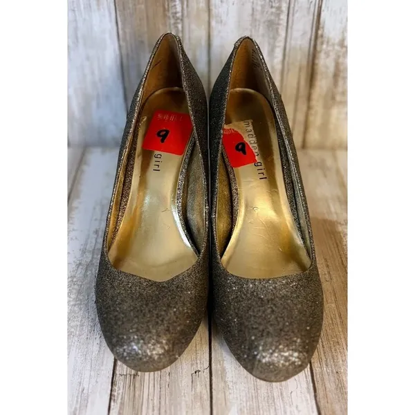 Madden Girl Gold Glitter Pumps Size 9‎ - Image 5