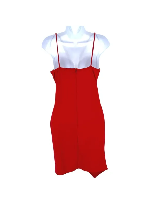the Vintage Shop Red Plunge Cutout Bodycon Mini Dress Size Small Baddie Clubwear - Image 7