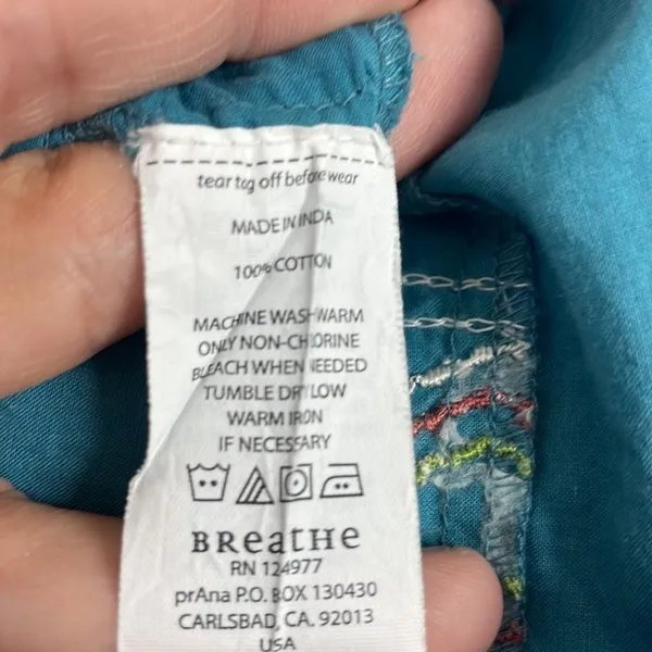PrAna embroidered smocked tank - Image 7