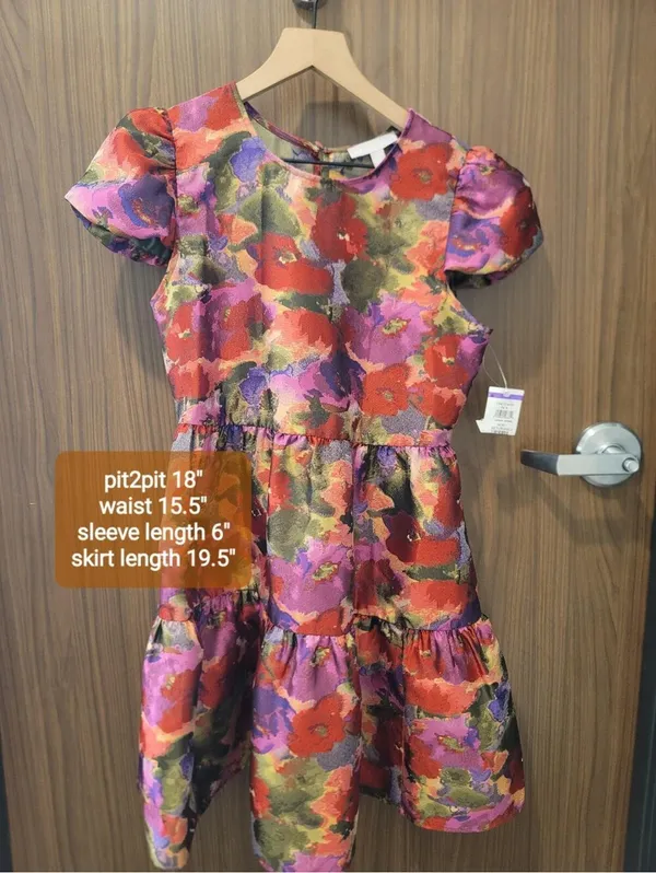 Chelsea28 New Puff Sleeve Jacquard Minidress Coastal Cowgirl Fairy Sm - Image 3