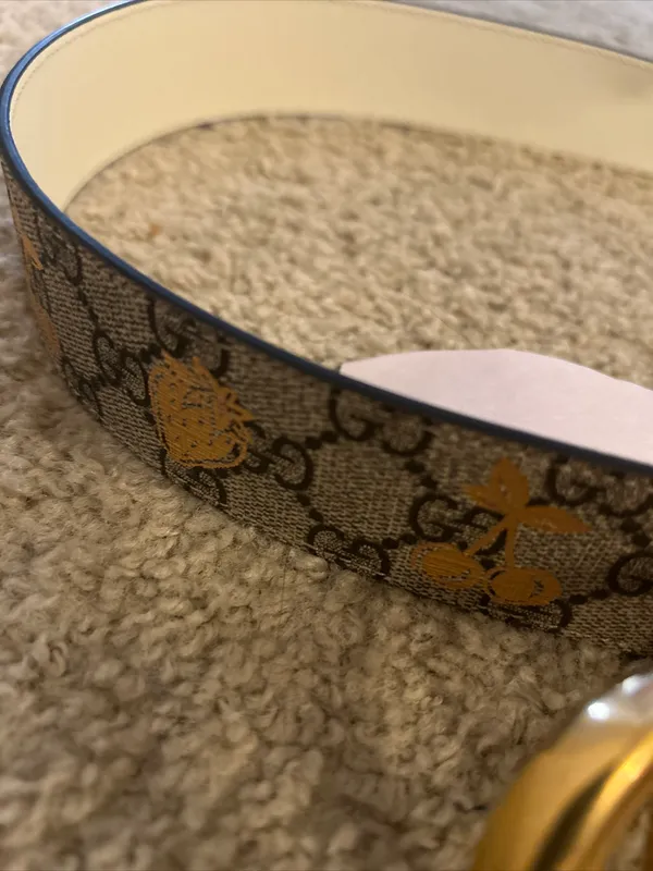 Gucci GG 40 Strawberry and Cherry Belt size 95 - Image 7