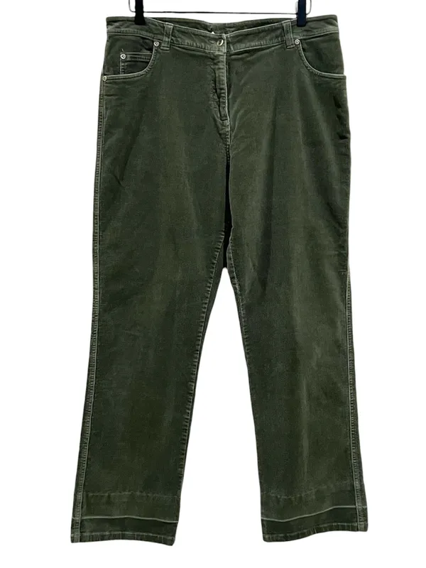 Woolrich Light Olive Green High Rise Corduroy Pants Size 14 - Image 2