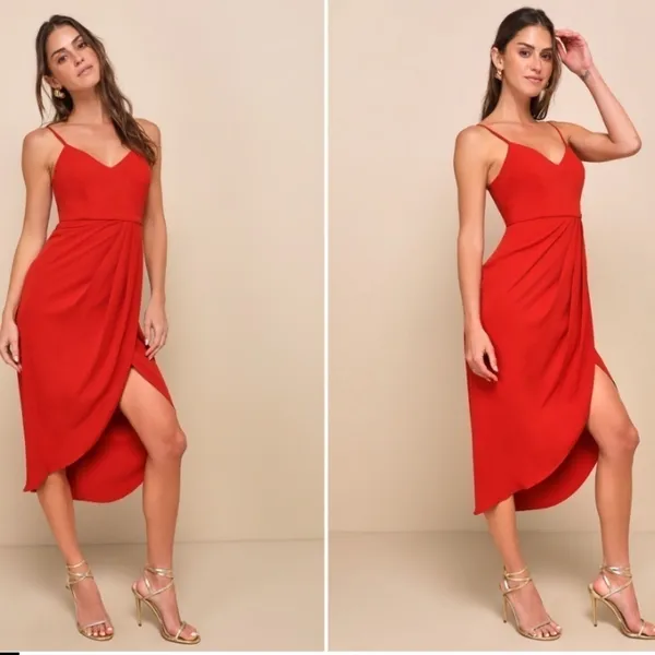 LULUS Prom Wedding Elegant Sexy Classy Formal Event Midi Dress NWOT - Image 4