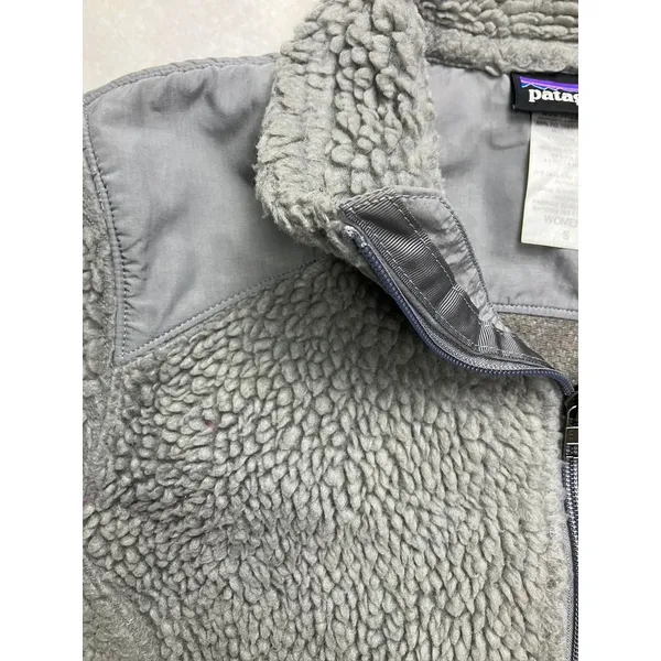 Patagonia Los Gatos Gray Sherpa Fleece Jacket Full Zip Womens Size Small Outdoor - Image 9