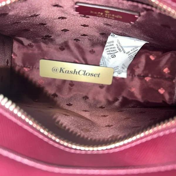 Kate Spade Deep Berry Floral Satchel - Image 7