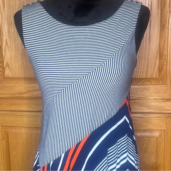 Maeve x Anthropologie Cameron Geometric Sleeveless Asymmetrical‎ Dress Size XS - Image 7