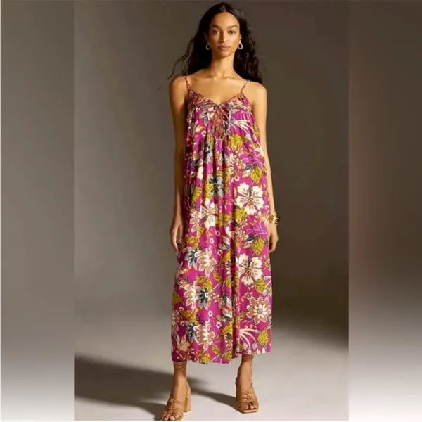 Anthropologie Drama‎ Beach midi dress sz L - Image 4