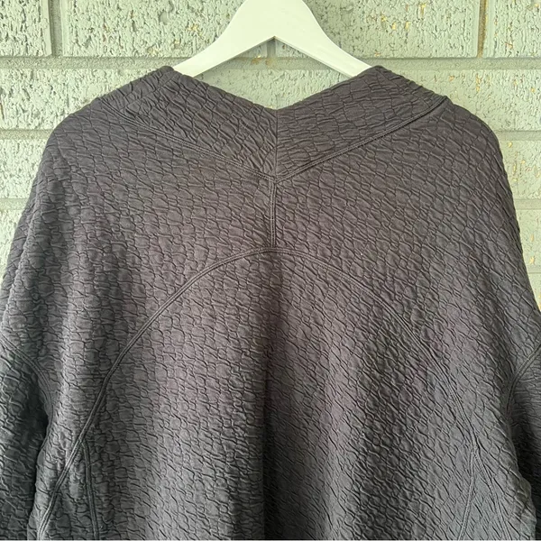 Lululemon Rippled V-Neck Pullover Black Size 10 Oversized Yoga Gym Workout Comfy - Image 11
