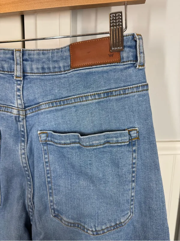 Whistles Denim Barrel Leg Cropped Jeans In Blue Women's Size 28 fall autumn - Image 5