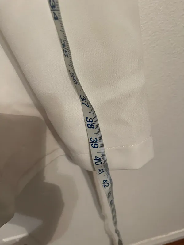 Wide -Leg White High Waisted Dress Pants . Size M - Image 7