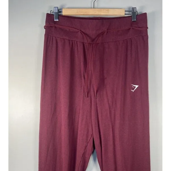 Gymshark Vital Seamless 2.0 High Rise Joggers Baked Maroon Marl Size Medium Run‎ - Image 9
