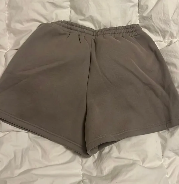 White Fox Boutique taupe grey shorts - Image 2