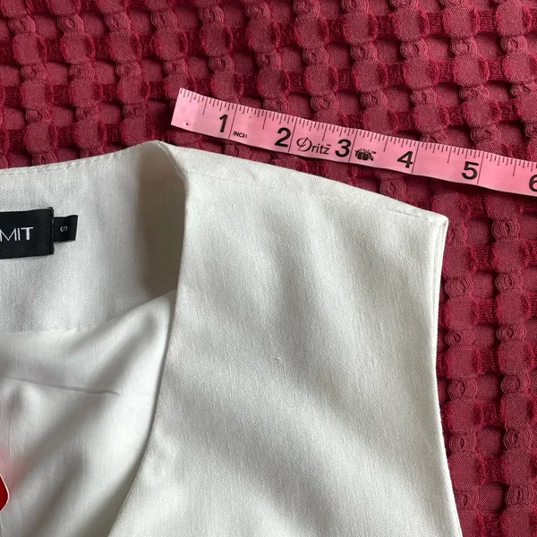 MINT LIMIT White Linen Blend Button Front Utility Vest Size S NWT - Image 9
