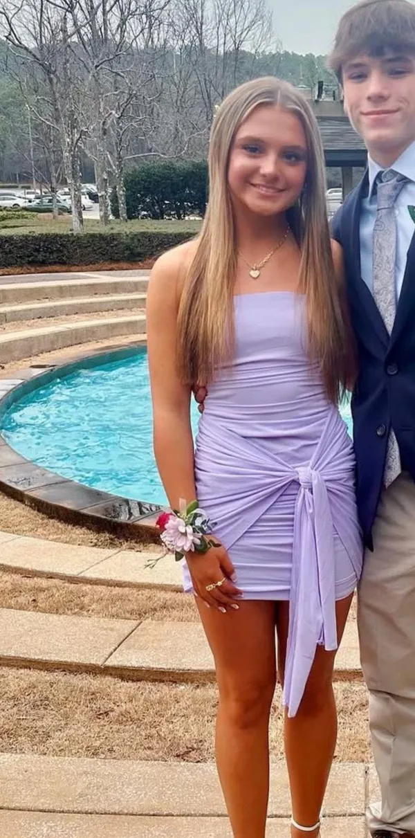 Hello Molly Purple Mini Dress - Image 2