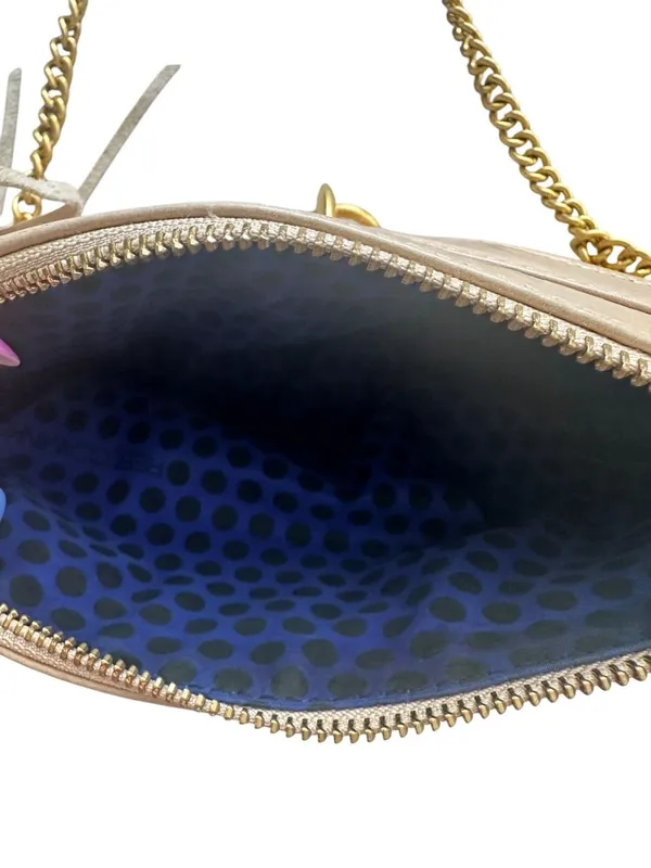 REBECCA MINKOFF Tan Gold Leather MAC Crossbody Bag - Image 11