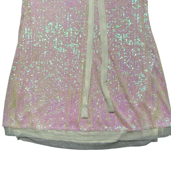 Intimately Free People Ivory Gold Rush Mini Dress Womens S - Image 9