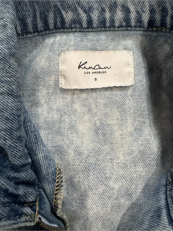 KanCan Light Blue Washed Denim Romper - Image 2
