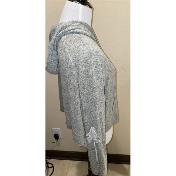 Free Press Women's Gray Cropped Hoodie Size M‎ - Image 2