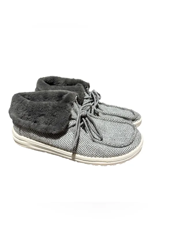 Hey Dude Britt Gray Faux Fur Lined Comfort Bootie Women's US Ankle Shoes Size 8 - Image 2