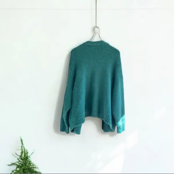 American Eagle 🦅 OH Whoa So Cozy Fuzzy Cardigan Green - Image 8